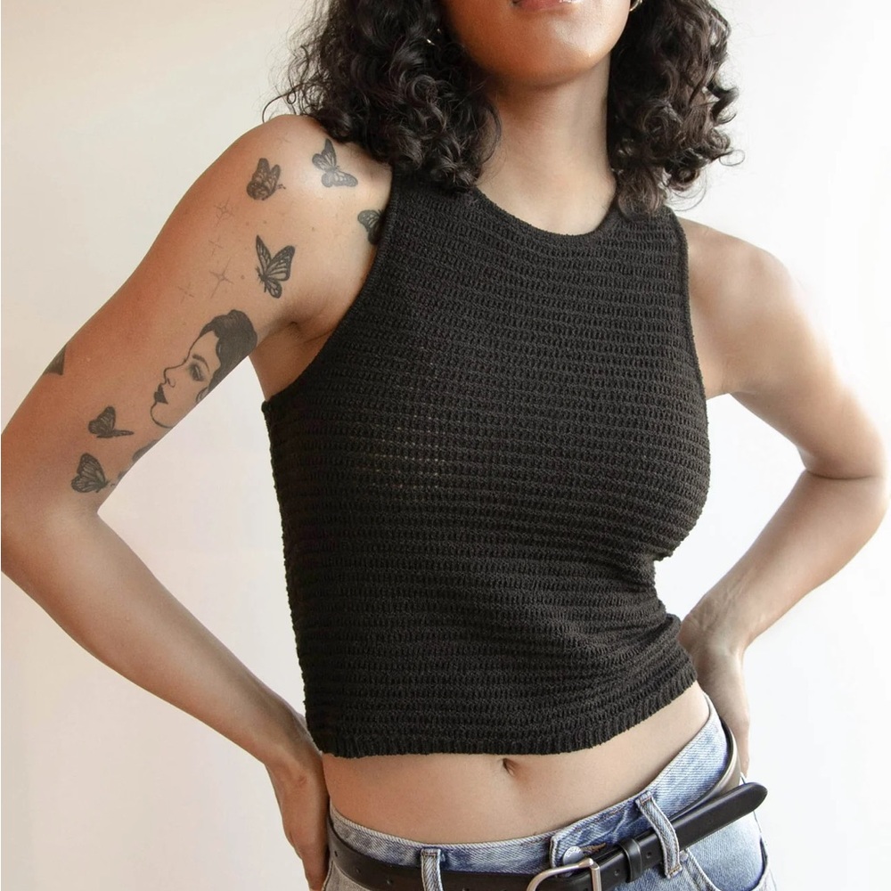 Oak + Fort Crochet Knit tank